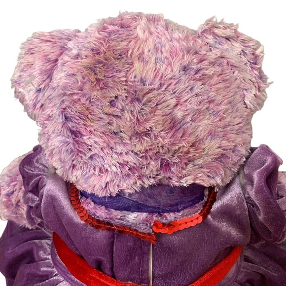 Build A Bear NIKKI II 2 Purple Plush Teddy 15" Children Cancer READ FLAWS - Picture 6 of 9